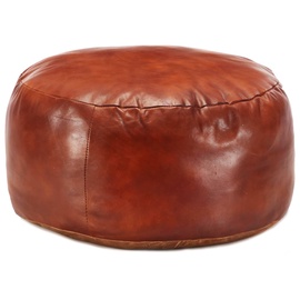 Пуф VLX Goat Leather 248138, коричневый, 60 см x 60 см x 30 см