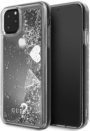 Guess Glitter Hearts Back Case For Apple iPhone 11 Pro Max Silver
