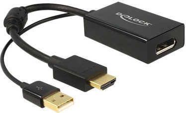 Adapteris Delock HDMI-A male to DisplayPort 1.2 Female HDMI male, Display port female, juoda