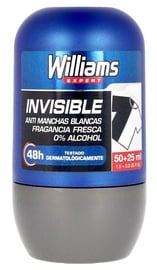 Vīriešu dezodorants Williams Invisible 48h, 75 ml