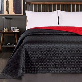 Gultas pārklājs DecoKing Salice Black/Red, 260x240 cm