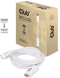 Club 3D DisplayPort 1.2 To HDMI 2.0 UHD 4K60Hz Active Adapter 3m White