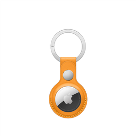 AirTag кулон Apple Leather Key Ring - California Poppy, oранжевый
