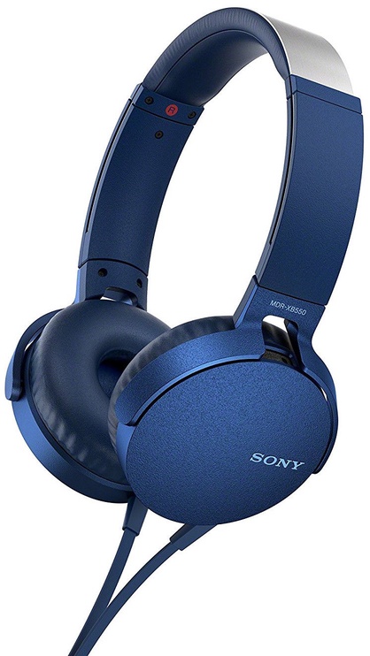 Проводные наушники Sony MDR-XB550AP Extra Bass, синий