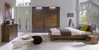 Guļamistabas mēbeļu komplekts Maridex Latika, pelēka/ozola
