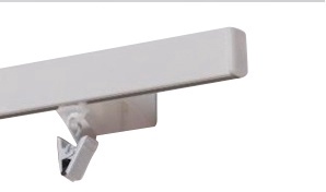 PROFILS SLIM AR KLIPŠIEM BALTS 160CM