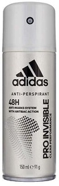 Vīriešu dezodorants Adidas Pro Invisible 48h, 150 ml
