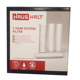 Комплект фильтрующих картриджей комбинированной чистки Haushalt 1 Year System, 10", 1 мкм
