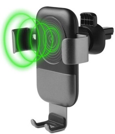 Celly Wireless Car Holder With Qi Charger Black