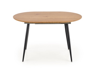 Обеденный стол c удлинением Colorado, черный/серый/дубовый, 120 - 160 см x 80 см x 74 см