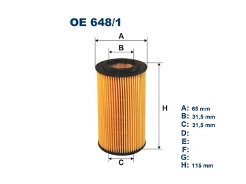 Automobilių tepalo filtras Filtron OE 648/1