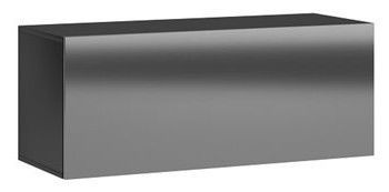 Vivaldi Meble Vivo 01 Wall Shelf Black/Black Gloss