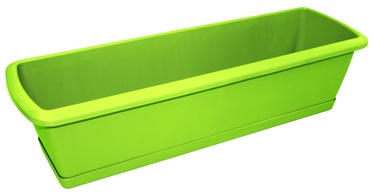 Prosperplast Balcony Flower Box With Plate Green 60cm