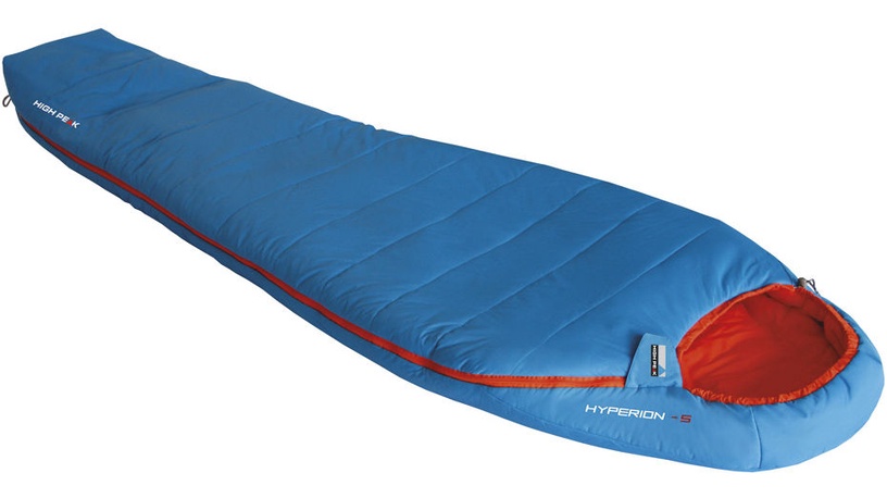 Miegmaišis High Peak Hyperion 5, mėlynas/oranžinis, kairinis, 225 cm