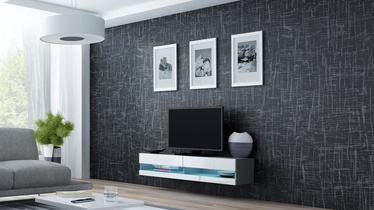 TV-laud Cama Meble Vigo New 140, valge/hall, 140 cm x 30 cm x 140 cm