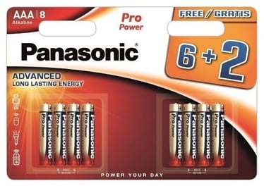 Baterijas Panasonic, AAA, 8 gab.