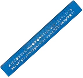 Lineāls Pensan, 3 cm, plastmasa, caurspīdīga/zila