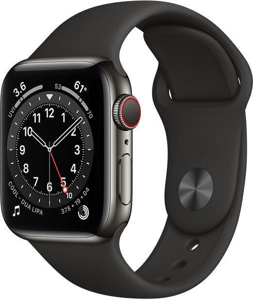 Умные часы Apple Watch 6 GPS + Cellular 40mm M06X3EL/A, черный