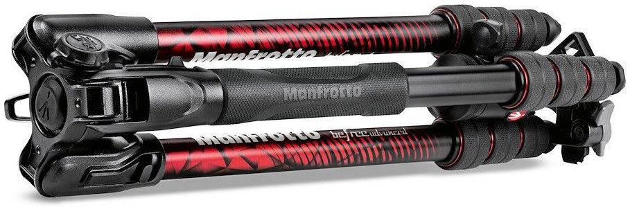 Stovas Manfrotto Befree Advanced Aluminum Travel Tripod Red