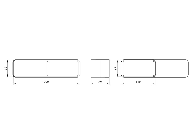 Торцевые Europlast KS25-15, 220 x 55 мм