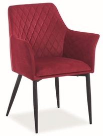 Стул для столовой Signal Meble Sergio Velvet Bordeaux, 1 шт.