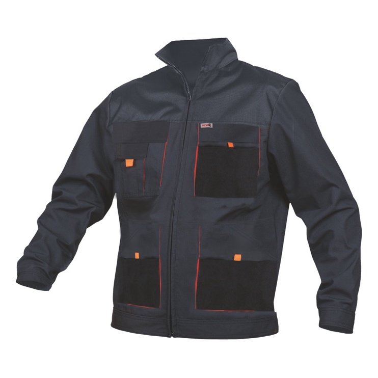 Рабочая куртка мужские Sara Workwear King 11-411, черный/oранжевый, хлопок/полиэстер, XXL размер
