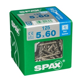 Koka skrūve Spax T20, balta, 125 gab.