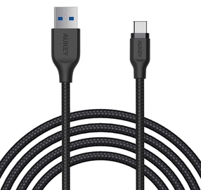 Aukey Nylon Cable USB A To USB Type-C CB-AC2/RTL 2m Black
