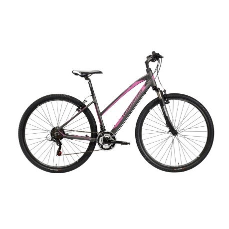 Jalgratas krossi- Lombardo, 28 ", 17'' raam, valge/roosa/