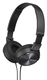 Uzliekamās vadu austiņas ar galvas stīpu Sony MDR-ZX310, melna