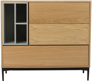 Kumode Home4you Delano, brūna/pelēka, 100 x 41.5 x 90 cm