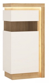 Meble Wojcik Lyon LYOV02 Display Case White/Riviera Light Oak Left