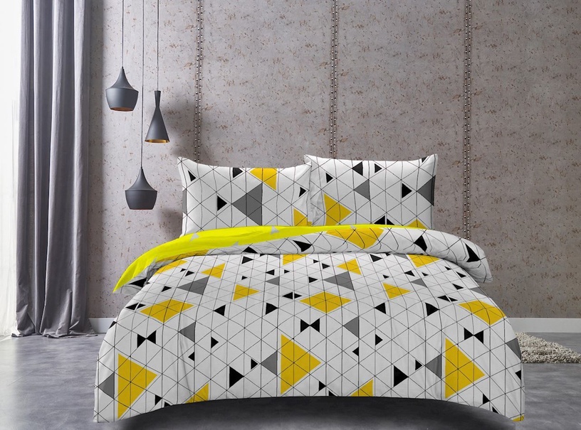 Gultas veļas komplekts DecoKing Geometric, daudzkrāsaina, 200x200 cm
