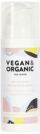 Näokoorija Vegan & Organic Instant Glow Peeling Mask-Cream, 50 ml
