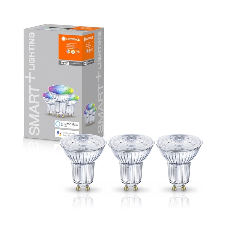 Лампочка Ledvance LED, rgb, GU10, 5 Вт, 350 лм, 3 шт.