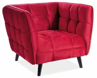 Fotelis Signal Meble Castello Velvet 1 Red, 92x85x78 cm