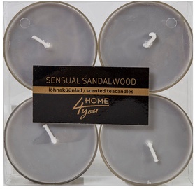 Home4you Teacandles Maxi Chic Sensual Sandalwood 4pcs