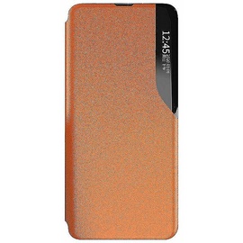 Telefona vāciņš Mocco Smart Flip For Samsung Galaxy S21 Plus, Samsung Galaxy S21 Plus, oranža