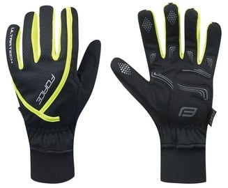 Kindad Force Ultra Tech Full Gloves, must/kollane, M