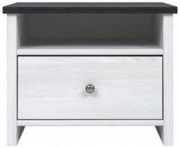 Naktinis staliukas Black Red White Porto White/Sibiu Larch