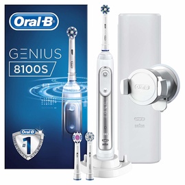 Braun Oral-B Genius 8100S Electric Toothbrush White/Silver