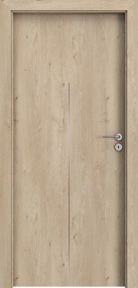 Siseukseleht Porta H1 Porta line H1, vasakpoolne, tamm, 203 x 74.4 x 4 cm