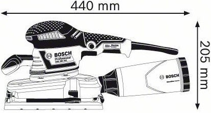 Виброшлифовальная машина Bosch GSS 280 AVE, 2.7 кг, 350 Вт