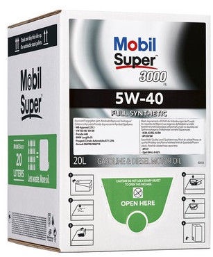 Motoreļļa Mobil Super 3000 5W - 40, sintētiskais, vieglajam auto, 20 l