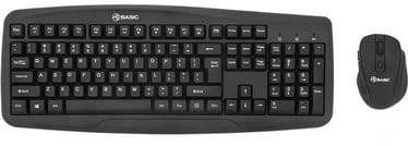 Klaviatūra Tellur Basic Wireless Keyboard And Mouse Kit US Black