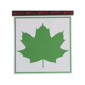 Maple Leaf Sign Sticker 165x165mm Green/White