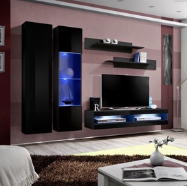 ASM Fly O10 Living Room Wall Unit Set Black