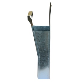 Верхнее колено водосточной трубы, 8 см, металл, серый