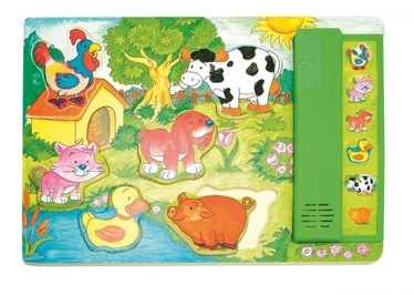 Пазл WOODY Eco Wooden Educational Puzzle - farm animals with sounds