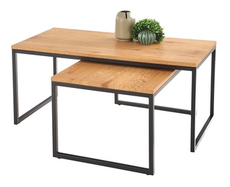 Kafijas galdiņš Halmar Sabrosa Golden Oak Black, 1000x500x450 mm